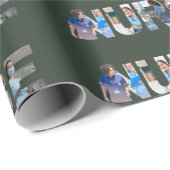 Papier Cadeau la première lettre de l'alphabet. (Coin rond)