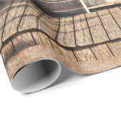 Papier Cadeau La prison de la ville occidentale rustique. 3d. Pa (Coin rond)