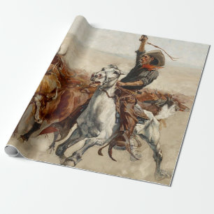 Papier Cadeau La Récolte d'Art Occidental par Frederic Remington