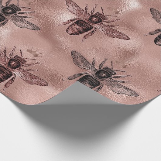 Papier Cadeau La reine d'or Rose (Coin)