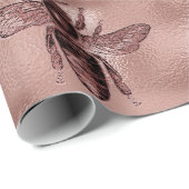 Papier Cadeau La reine d'or Rose (Coin rond)