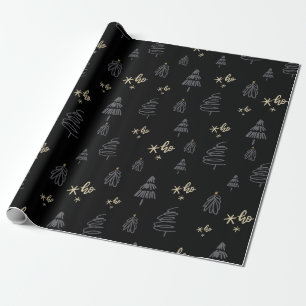 Papier Cadeau La robe de Noël sombre