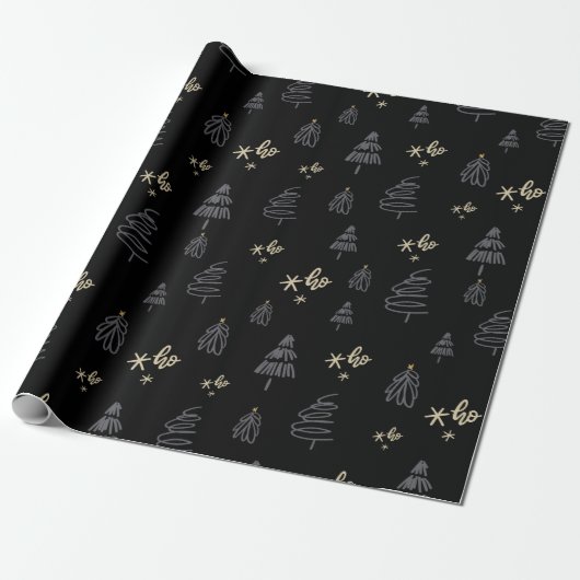 Papier Cadeau La robe de Noël sombre (Déroulé)