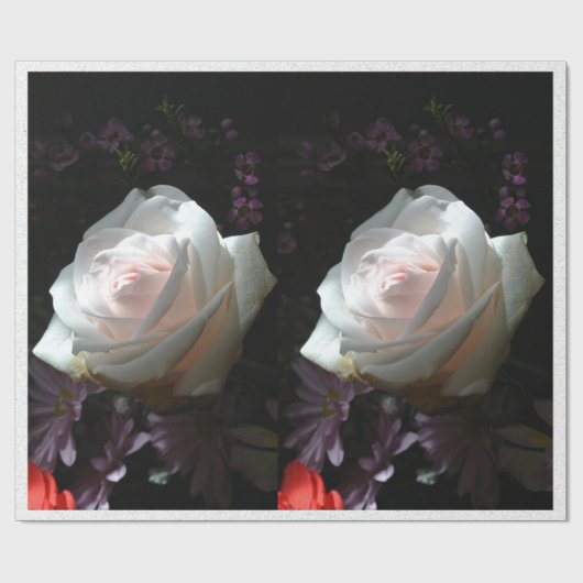 Papier Cadeau La Rose Blanche (Plat)