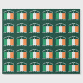 Papier Cadeau La Saint-Patrick Drapeau de l'Irlande Nom personna (Plat)