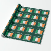 Papier Cadeau La Saint-Patrick Drapeau de l'Irlande Nom personna (Déroulé)
