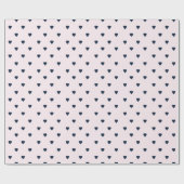 Papier Cadeau La Saint-Valentin à cœurs noirs (Plat)