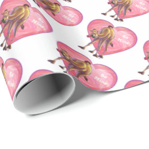 Papier Cadeau La Saint-Valentin au chameau