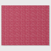Papier Cadeau La Saint-Valentin Chic Rose Foncé Amour (Plat)