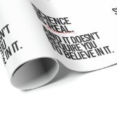 PAPIER CADEAU LA SCIENCE EST RÉELLE (Coin rond)