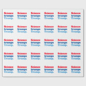 Papier Cadeau La science l'emporte sur Trump (Plat)
