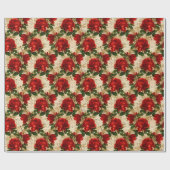 Papier Cadeau La série Rose et libellule (Design 17) (Plat)