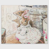 Papier Cadeau "La souris écoutée au talon" par Beatrix Potte (Plat)