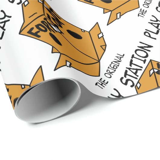 Papier Cadeau La station originale de jeu (Coin rond)