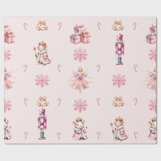 Papier Cadeau La suite Nutcracker Christmas Ballet Dance (Plat)