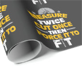 Papier Cadeau La superpuissance en bois de bûcheron de cadeau (Coin rond)