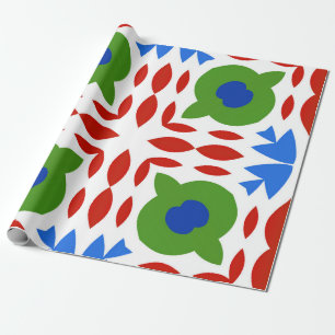 Papier Cadeau La talavera mexicaine traditionnelle ornée. Main d