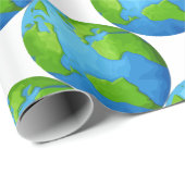 Papier Cadeau la terre (Coin rond)