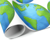 Papier Cadeau la terre (Coin rond)
