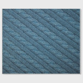 Papier Cadeau la texture du tissu tricoté, couleur bleu clair (Plat)