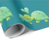 Papier Cadeau La tortue douce étreint la maman et le bébé (Coin rond)