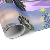 PAPIER CADEAU LA VEILLE D'UN CYBORG DU NOUVEL AN (Coin rond)