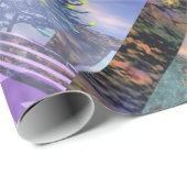 PAPIER CADEAU LA VEILLE D'UN CYBORG DU NOUVEL AN (Coin rond)