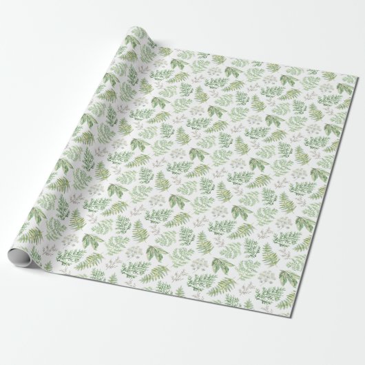 Papier Cadeau La verdure de forêt modèlent (Déroulé)