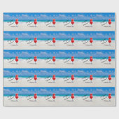 Papier Cadeau La vie commence à la retraite - boisson gelée sur (Plat)