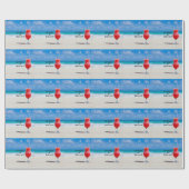 Papier Cadeau La vie commence à la retraite - plage de sable, jo (Plat)