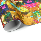Papier Cadeau La vie est colorée (Coin rond)