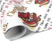 Papier Cadeau La vie est comme une boîte de chocolats (Coin rond)