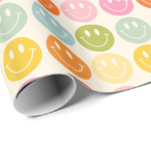 Papier Cadeau La Vie Est Cool Souriant Papier Enveloppant Le Vis (Coin rond)