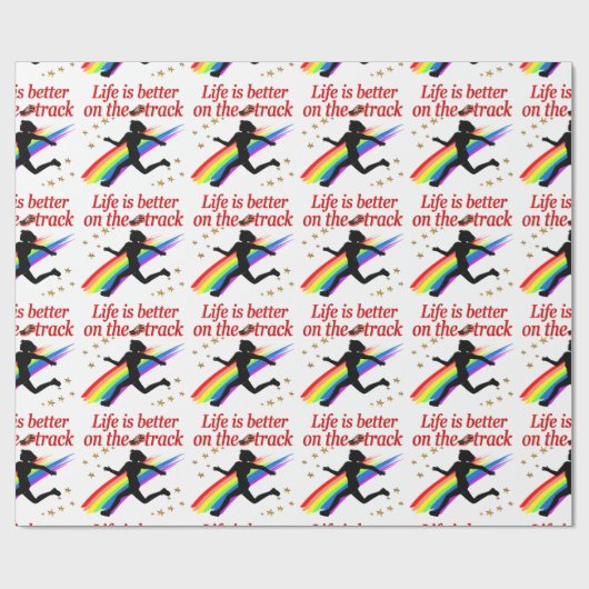 PAPIER CADEAU LA VIE EST MEILLEURE SUR LA PISTE DE CONCEPTION (Plat)