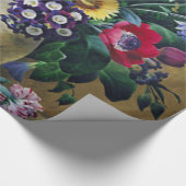 Papier Cadeau La vie toujours des fleurs d'été (Coin)