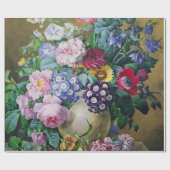 Papier Cadeau La vie toujours des fleurs d'été (Plat)