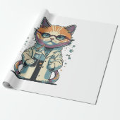 Papier Cadeau Laboratoire de chat ciblé (Déroulé)
