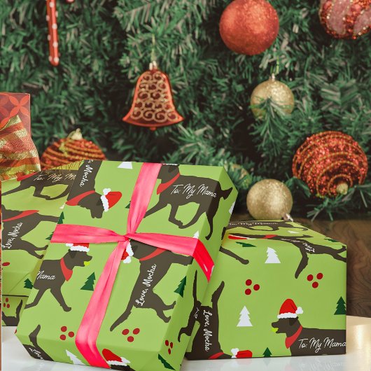 Papier Cadeau Laboratoire de chocolat Noël Customisé Ajouter le