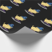 Papier Cadeau Labra-cadabra Funny Labrador Chien Pun Dark BG (Coin)