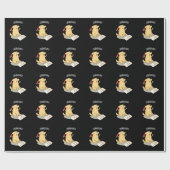 Papier Cadeau Labradoodle Funny Labrador Chien Pun Dark BG (Plat)