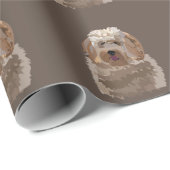 Papier Cadeau Labradoodle Goldendoodle Poodle Chien Animal de co (Coin rond)