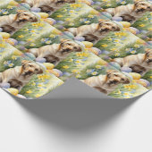 Papier Cadeau Labrador avec œufs de Pâques (Coin)