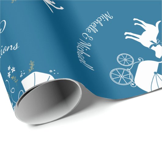 Papier Cadeau Labrador Chien Baby shower Blue Boy Lab (Coin rond)