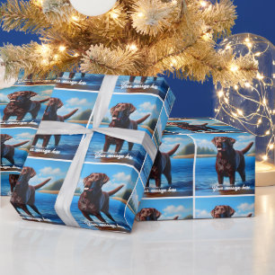 Papier Cadeau Labrador Chocolat et Lac