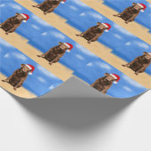 Papier Cadeau Labrador Dog on Beach Noël (Coin)