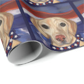 PAPIER CADEAU LABRADOR RETRIEVER            (Coin rond)