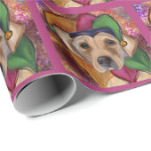 PAPIER CADEAU LABRADOR RETRIEVER            (Coin rond)