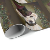 PAPIER CADEAU LABRADOR RETRIEVER            (Coin rond)