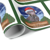 Papier Cadeau Labrador Retriever Christmas (Coin rond)