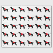 Papier Cadeau Labrador retriever en service (Plat)